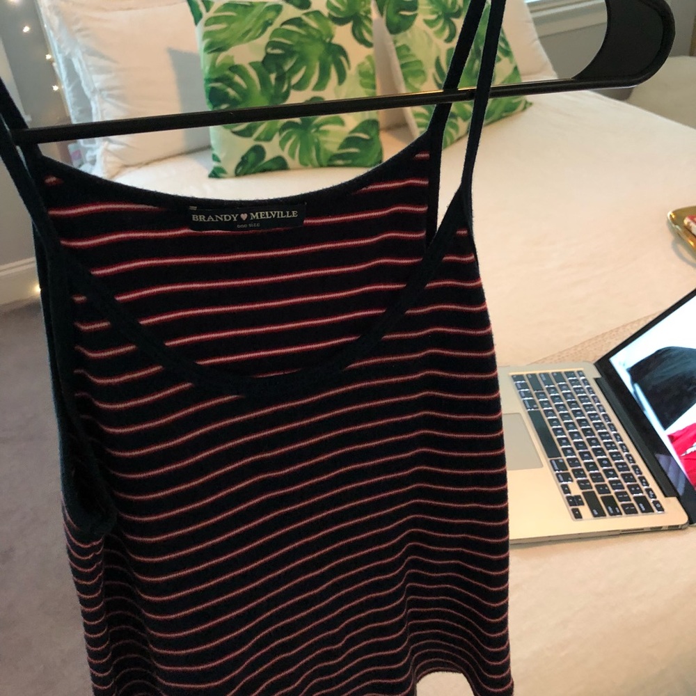 Red, white, & blue striped brandy Melville tank